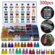 thumbnail image 2 of Kit Surtido de 300 Fusibles de Cuchilla para Automóvil, Fusibles Medianos y Pequeños para Automóvil, Camión, Motocicleta, Circuito Mixto con Caja, 2 of 9
