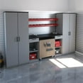 thumbnail image 2 of Bestar Lincoln 4 Piece Garage Workbench Set in Silver Gray and Black, 2 of 9