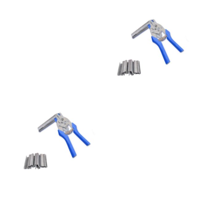 Riwesomey Alicates para jaulas, instalador de jaulas para pájaros, abrazadera para gallinero, acero inoxidable resistente al desgaste, clavos de Type1 NO1