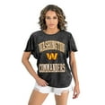 thumbnail image 2 of Women's Gameday Couture Black Washington Commanders Relaxed Flutter Sleeve T-Shirt, 2 of 7