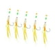thumbnail image 5 of 5x Candillas de pesca marina múltiples ganchos con suministros de pesca de plumas con perlas luminosas Cebos señuelos para agua salada de agua dulce amarillo, 5 of 8