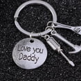 thumbnail image 3 of HONITANO 1Pack Alloy Round Keychain for Dad with Engraved Words Mini Repair Tools Design Silver 2.50X2.50X0.10CM, 3 of 8