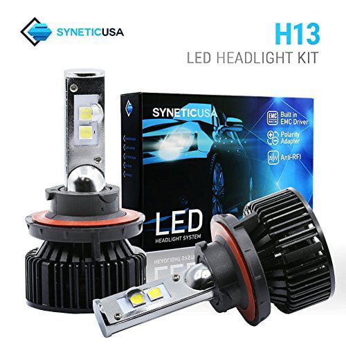 H13 9008 LED Headlights Bulbs 8000LM 50W 6500K High Low Beam Lamp Conversion Kit 