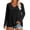 Black, variant on Women's Long Sleeve V Neck T Shirt Soft Comfy Trendy Casual Sleep Pajama Tops Summer Fashion Clothing for Women
