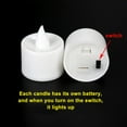 thumbnail image 3 of 24Pcs Flameless LED Tea Light Tea Candles Wedding Light Romantic Candles Battery Operated Light For Party Wedding Decoration, 3 of 5