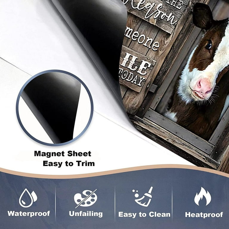 Cow Magnetic Dishwasher Cover-Famhouse Style Kitchen Decor, Country  Farmhouse Animals Magnetic Dishwasher Door Cover, Refrigerator Magnet  Cover