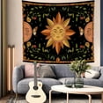 thumbnail image 4 of DaShan Bohemian Hippy Tapestry Wall Hanging,Sun and Moon Wall Decor for Bedroom Living Room Dorm,60"Wx50"L, 4 of 6
