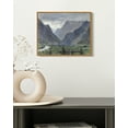 thumbnail image 4 of Drsoum Vintage Landscape Framed Canvas Wall Art Retro Village Prints Modern Kitchen Bathroom Office Decor 8x10in Natural Framed, 4 of 6