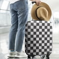 thumbnail image 2 of Black and White Checkered Pattern Luggage Cover Fashion Suitcase Cover Baggage Covers Fit 25-28 Inch Luggage (Go Travel), 2 of 5
