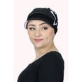 thumbnail image 4 of Chemo Hats for Women Cancer Headwear Headcoverings Soft Cotton Cute Baseball Caps (Ebony and Ivory), 4 of 4