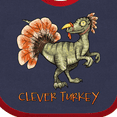thumbnail image 4 of Inktastic Clever Turkey Thanksgiving Dinosaur Boys or Girls Baby Bib, 4 of 4
