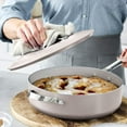 thumbnail image 5 of GreenPan Nova 10” Frying Pan Skillet and 4.37QT Sauté Pan with Lid, Oprah’s Favorite Things 2024, Ceramic Nonstick, Induction Suitable, Sear, Fry, Broil, Dishwasher & Oven Safe, Clay, 5 of 7