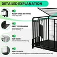 thumbnail image 2 of Heavy Duty Dog Crate Cage,42inch Dog Crate Cage,Escape-Proof Steel Cage With Wheels,Folding Metal Dog Cage with Removable Tray,for Indoor,Outdoor,Haste, 2 of 7