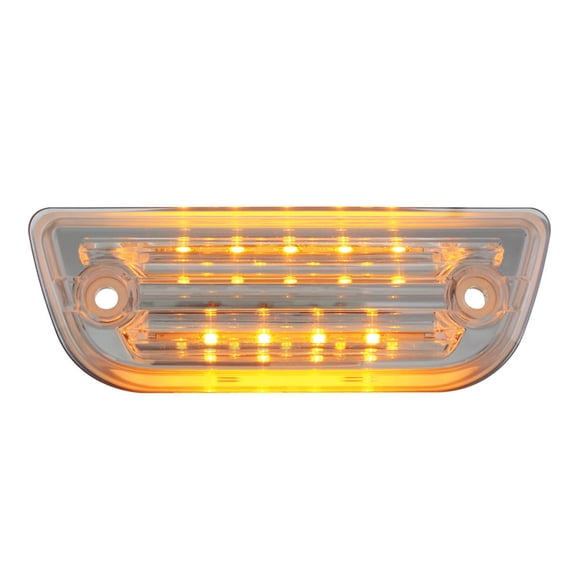 9 LED Rectangular Cab Light For Peterbilt 2013-18 579 Clear Lens/Amber LED's