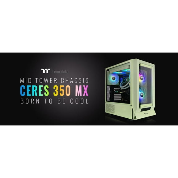 Thermaltake Ceres 350 MX ATX Mid Tower Chassis Macha Green CA-1Z3-00MEWN-00