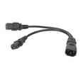 thumbnail image 1 of Cable de alimentación IEC320 C14 a C19 y C13 Cable de alimentación divisor único IEC 320 C14 a C19 C13 Y 10A 250V 12,6 pulgadas, 1 of 1