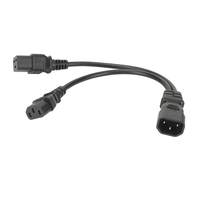 Cable de alimentación IEC320 C14 a C19 y C13 Cable de alimentación divisor único IEC 320 C14 a C19 C13 Y 10A 250V 12,6 pulgadas