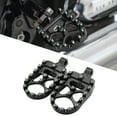 thumbnail image 2 of Motorcycle Foot Pegs Aluminum Alloy Construction Vintage Styling Anti Slip Texture Mounting Multiple Bike Types, 2 of 9