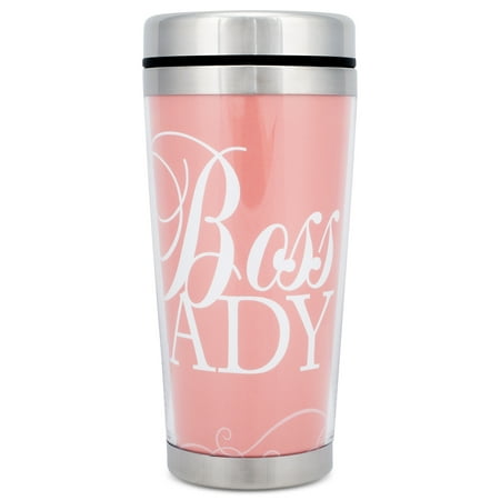

Boss Lady Stainless Steel 16 oz Travel Mug with Lid