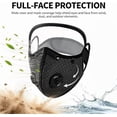thumbnail image 5 of Respirator Mask, Face Mask for Dust, Silica Dust Mask, Carbon Filter Dust Mask, 12X6 Inch Breathable Navy Blue Dust Blocking Face Cover Kit, 1 Soft Washable Protective Mask with, 5 of 7
