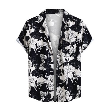 Men's Button Down Moahala Floral Shirt Beige Size X-Small