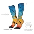 thumbnail image 3 of Daiia Sports Socks Abstract Night Sky Tree Printed Novelty Crew Socks for Men Women Knee High Socks Cotton Socks Soft & Breathable Support Unisex Socks, 3 of 9