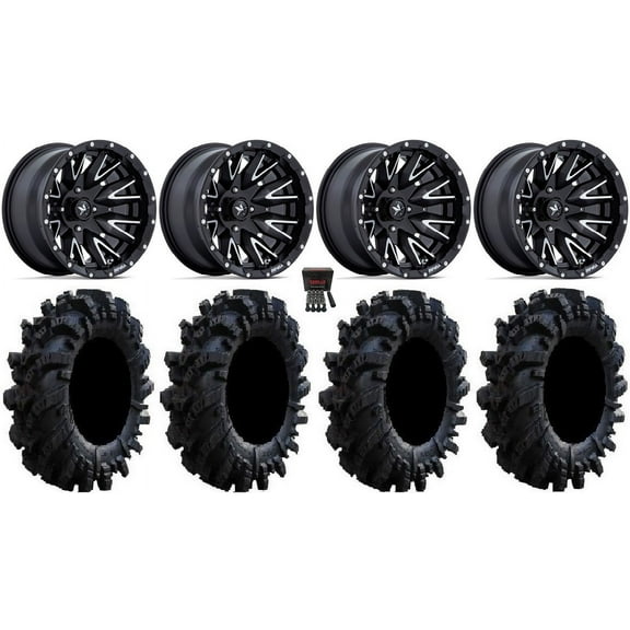 MSA Creed 14" Wheels Machined 26.5" intimidator Tires Sportsman RZR Ranger