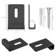 thumbnail image 2 of 10 Piezas De Clips De Metal Para Espejos Yuxing Kit De Clips Para Colgar Espejos De Canal Ancho Color Negro, 2 of 5