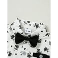 thumbnail image 4 of CARETOO Toddler Boy Clothes Sets 1-5T Formal Flower Dress Shirt Bowtie Suspender Pants Trousers 3pcs, 4 of 13