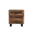 thumbnail image 2 of Taran Designs Cedric 3-drawer Solid Wood Nightstand in Dark Brown/Black, 2 of 6