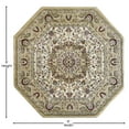 thumbnail image 4 of Emma + Oliver Ultra Soft 7'x7' Octagon Olefin Accent Rug with Traditional Multicolor Medallion Design in Ivory with Natural Jute Backing, 4 of 6