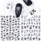 thumbnail image 2 of Flower Nail Stickers,Black Rose Nail Art Stickers Decals 3D Self-Adhesive Nail Art Supplies 8 Sheets Flower Abstract Face Unicorn Valentine Nail Art D, 2 of 4
