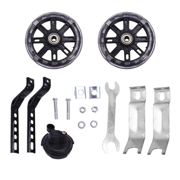 Bicycle Training Wheels Flash Mute Wheel Stabiliser Mounted Kit
