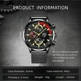 thumbnail image 3 of SUSHNAG Calendar Luminous Men'S Watch Mens Watches Casual Stainless Steel Analog Quartz Watch Men Wristwatch Clock Business Date Casual Watch, 3 of 9