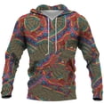 thumbnail image 2 of Tie Dye Hoodies for Men Vintage Graphic Office Men's Fashion Hoodies & Sweatshirts Long Sleeve Pullover with Pockets Dark Green 5XL, 2 of 4