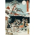 thumbnail image 2 of Utagawa Kunisada (Toyokuni III) 18x24 Gold Ornate Framed and Double Matted Museum Art Print Titled - Act Xi; Moronao is Dragged from Hiding and Identified by Yuranosuke, Then Killed; Moronao, 2 of 4