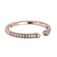 thumbnail image 3 of 0.26ct Round Diamond Moissanite Open Cap Wedding Band 10K rose gold, 3 of 4