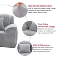 thumbnail image 3 of Topchancess Stretch Velvet Sofa Covers for 1/2/3/4 Seater Couch Covers Sofa Slipcovers Couch Protector, 3 of 7