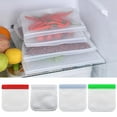 thumbnail image 2 of opvise Reusable Transparent Fresh-keeping Bag Double Zipper Sealed Bag Leakproof Sandwich Bag Washable Food Storage Container Blue, 2 of 8