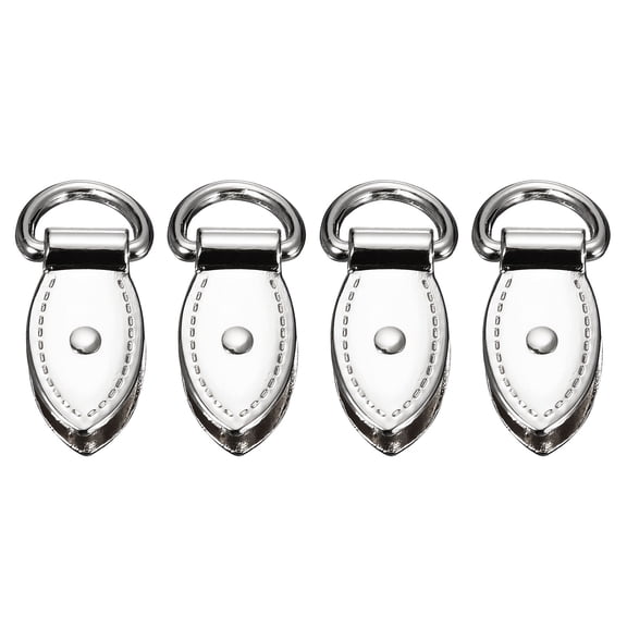 Bag Side Clip Buckle, 4Pack Metal Suspending Leaf Shape Purse Strap Chain Connector (Silver Tone, 30mm)