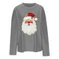 thumbnail image 4 of UQJfacai Christmas Sweatshirts for Women Christmas Tree Print Crewneck Sweater Ribbed Loose Fit Long Sleeve Xmas Holiday Pullover Tops, 4 of 4
