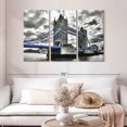 thumbnail image 2 of Elephant Stock London Tower Bridge Pop Wall Art - Horizontal Multi Panel Canvas - Living Room Wall Decor - Places Multi Panel - Black And White Decor - 50" x 32", 2 of 8