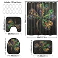 thumbnail image 3 of BZSMCE 4PCS Fractal Four-leaf Clover Shower Curtain Set Bathroom Decorative Set, 3 of 8