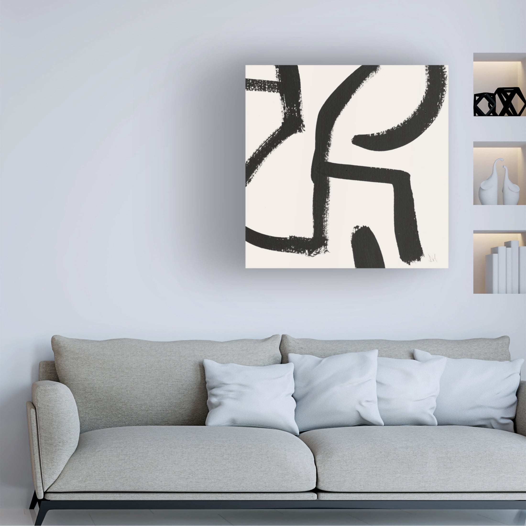 Trademark Fine Art Dan Hobday Curvy Lines No2 Canvas Wall Art