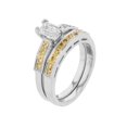 thumbnail image 3 of Rachel Koen Diamond Womens Engagement Ring Set Platinum 18K Yellow Gold 2.31Cttw, 3 of 5