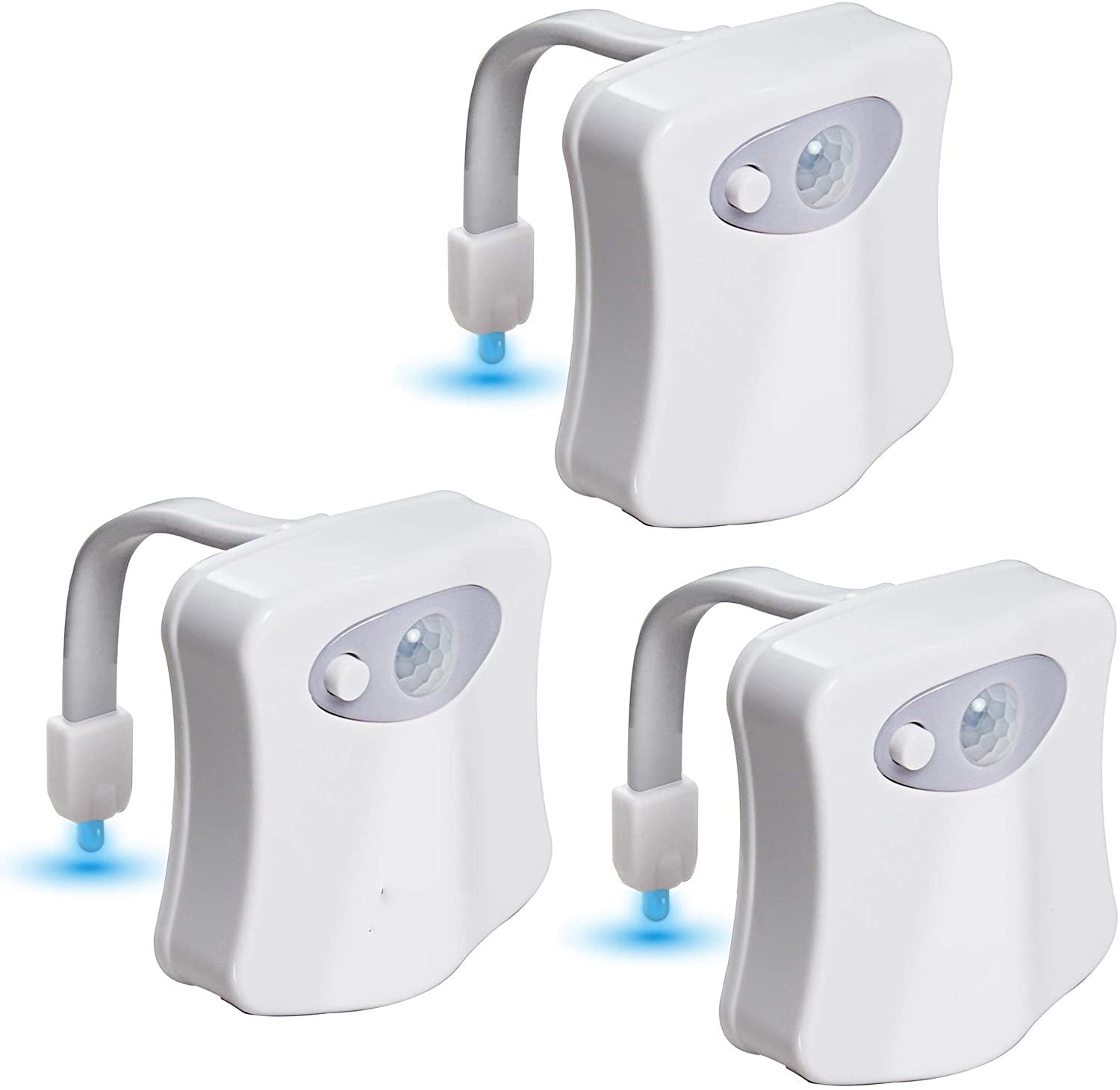 Details about   3 x Toilet Bathroom Night Light PIR Motion Activated Seat Sensor 8Color led 
