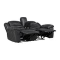 thumbnail image 2 of Lexicon Hazen Microfiber Double Reclining Love Seat with Center Console in Black, 2 of 5