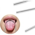 thumbnail image 2 of 3 Pcs Tongue Cleaner Tongue Scraper Stainless Steel U Shape Fresh Breath Care Scraper for Oral Care Reduce Bad Breath, 2 of 5
