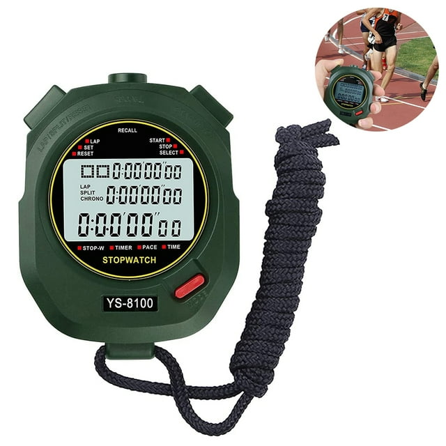 Professional Stopwatch Timer for Sports, Digital Track Stopwatch with Countdown Timer, Multifunctional Stopwatches for Swim Meet