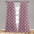 thumbnail image 5 of Floral Curtains 2 Panels Set, Hand Drawn Naive Flowers in Romantic Vibes and Feminine, Window Drapes for Living Room Bedroom, 56"W X 95"L, Pink Petrol Blue, by Ambesonne, 5 of 5